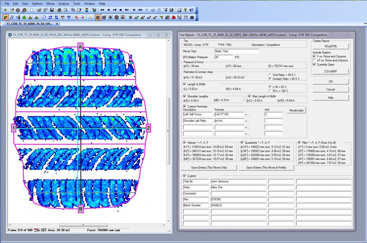 Tractor Tire Footprint Chart